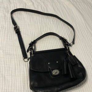 Coach turnlock clasp satchel